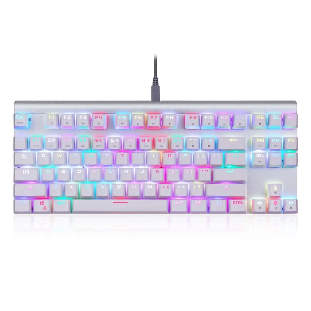Motospeed CK101 Проводная Механическая клавиатура металлическая 87 клавиш RGB синий