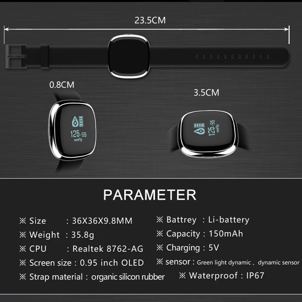 P2 смарт браслет с кровяным давлением ios водонепроницаемый sms трекер напоминание о