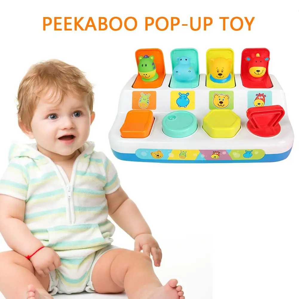 Peekaboo всплывающая игрушка переключатель Коробка Кнопка коробка сокровище