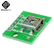 5 шт. мини USB адаптер DIP преобразователь для 2 54 мм печатной платы DIY