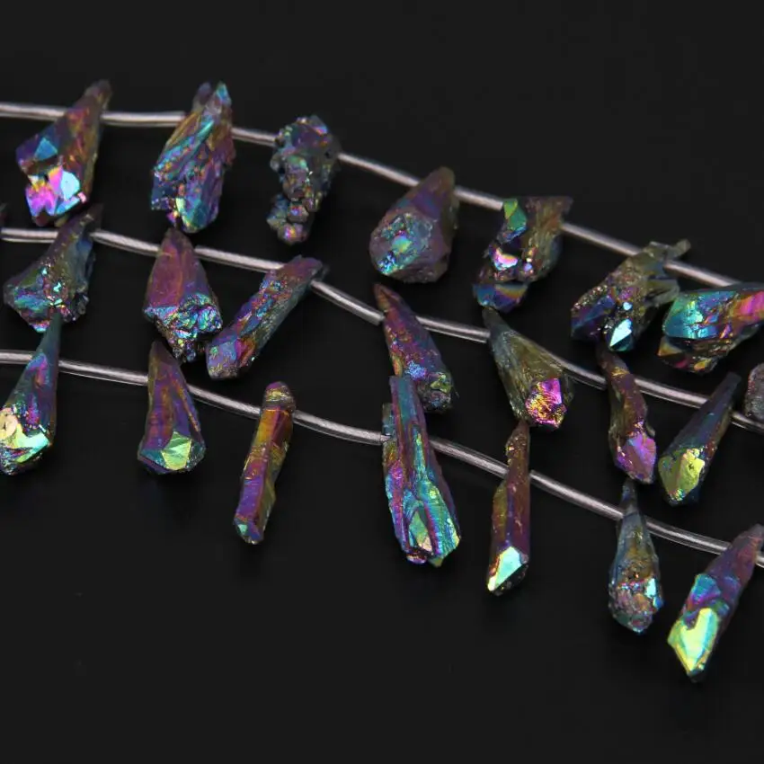 14 цветов на выбор оптовая продажа полная прядь натуральный Титан AB кварцевая