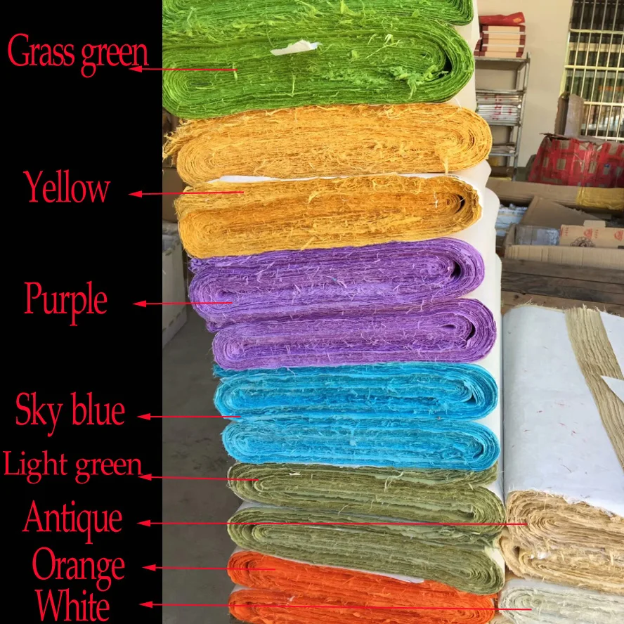 100pcs Colorful Rice Paper Chinese yunlong xuan zhi paper for painting calligraphy Artist art supplies | Канцтовары для офиса и