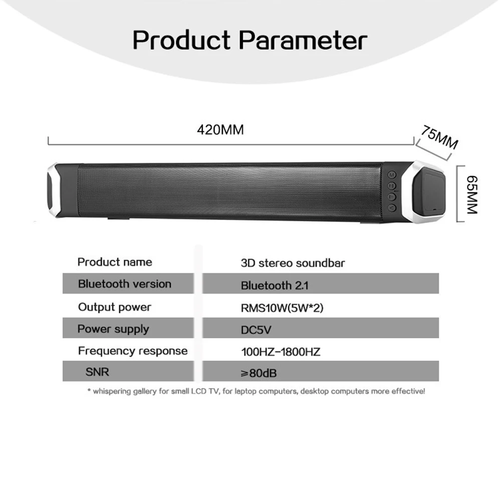 Bluetooth Колонка Newrixing с сабвуфером портативная беспроводная стереоколонка