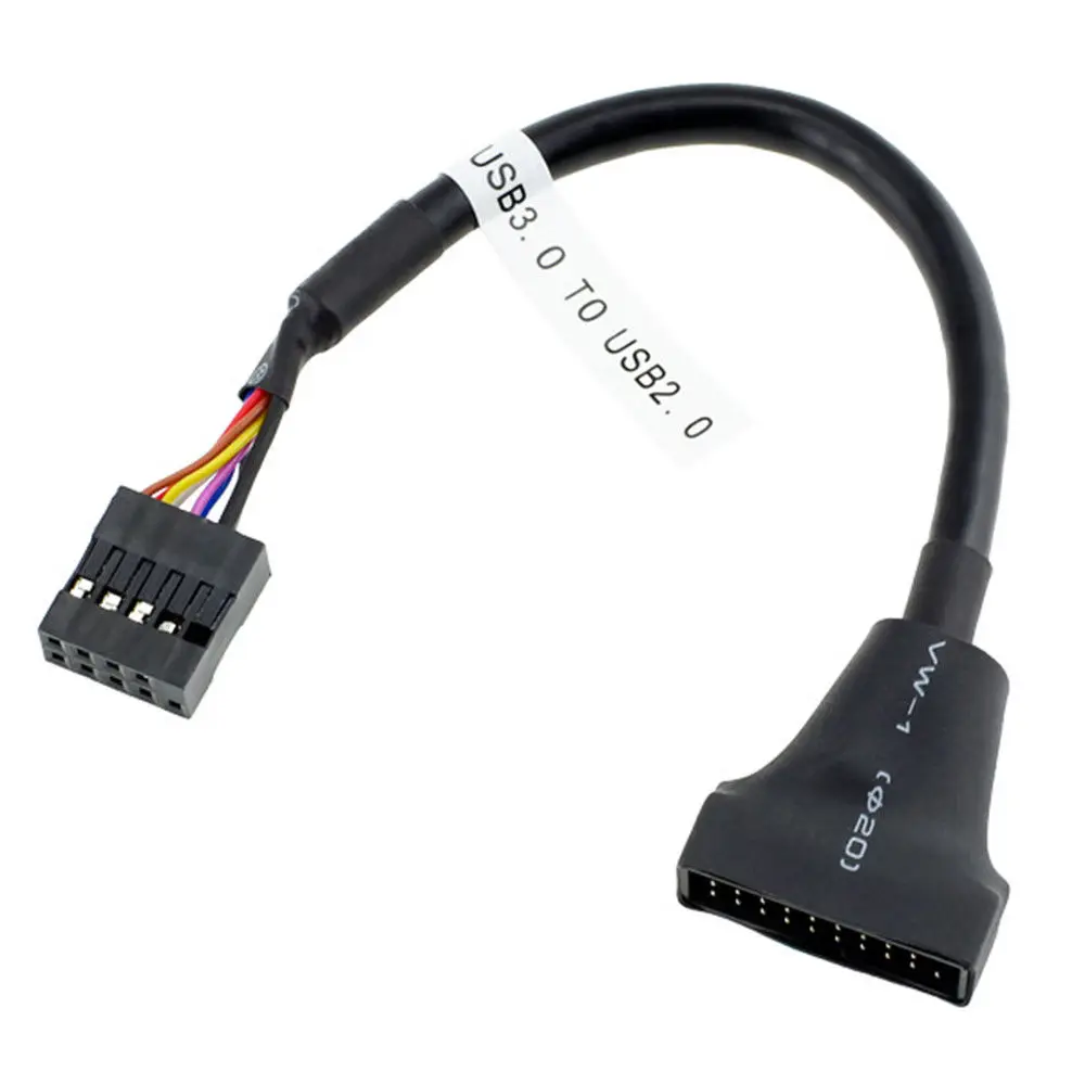 20-контактный разъем USB 3 0 Мама на 9-Контактный 2 папа адаптер конвертер провод