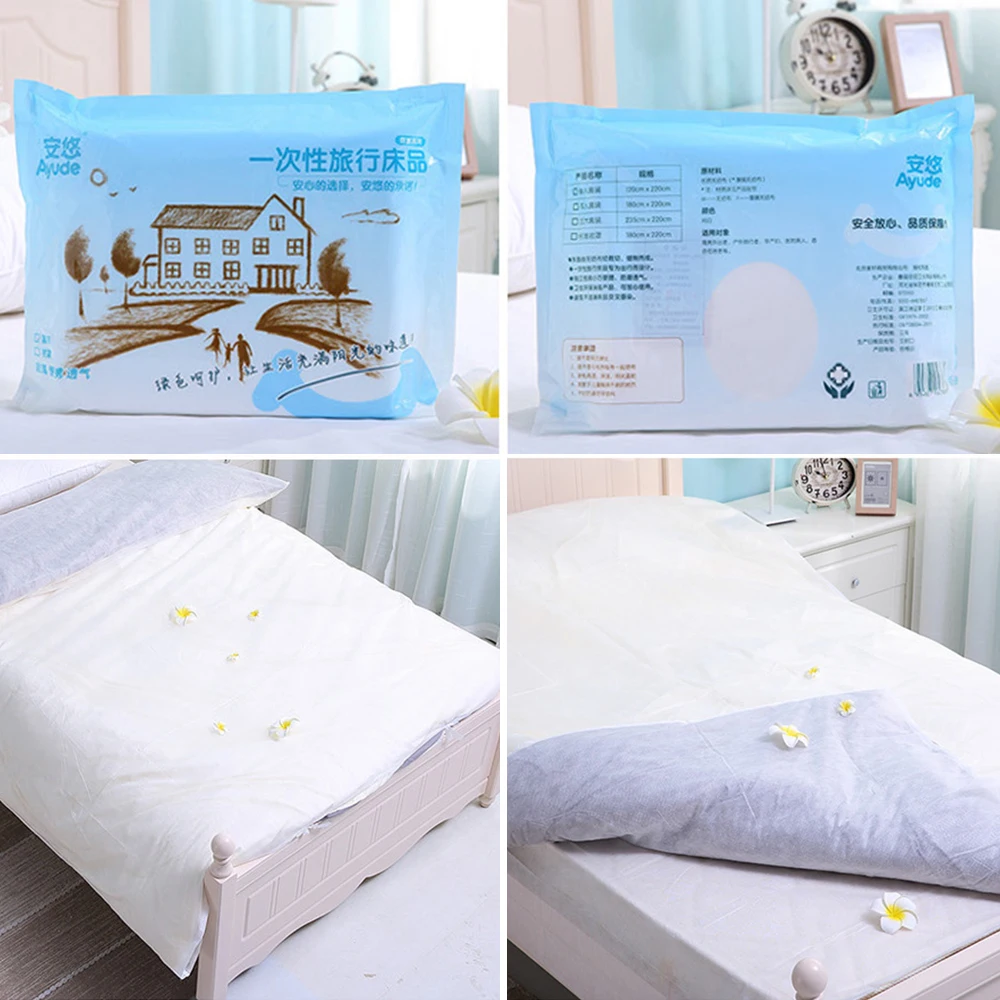 Quilt Cover Bed Sack Nonwoven Fabric Bedding Bag Accessories Healthy White Disposable Hospitalization | Дом и сад
