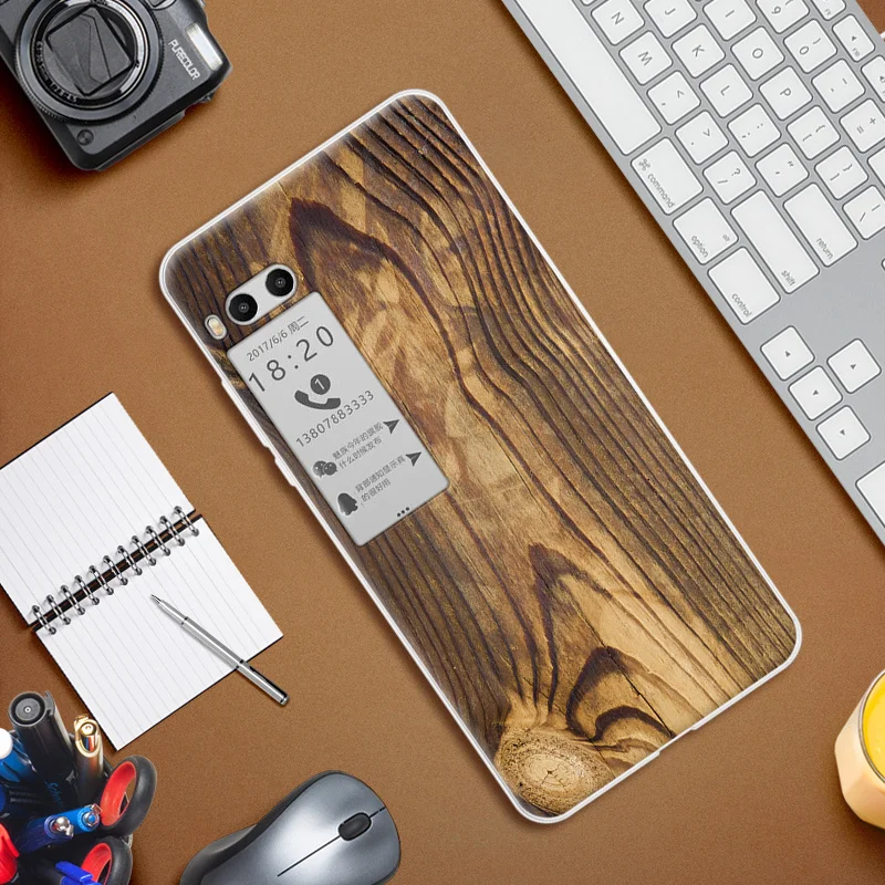 For Meizu Pro 7 Plus case Purecolor Stone &amp wood grain painted all inclusive Soft TPU shell back cover for meizu pro7 plus |