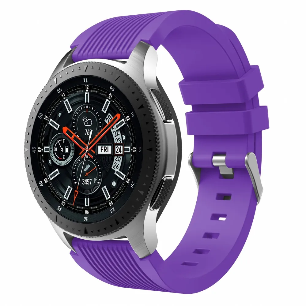 Высококачественный мягкий силиконовый браслет для samsung Galaxy Watch 46 мм SM-R800 ремешок Замена резины браслетный ремешок для часов