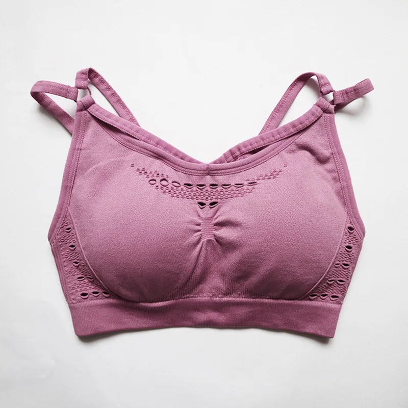 Женский спортивный бюстгальтер с пуш апом фитнес лифчик для йоги занятий спортом