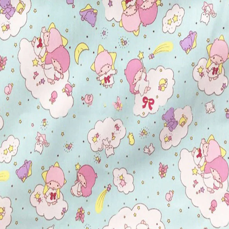 Pretty 2pcs 40x50cm Princess Angel Baby 100% cotton twill Fabric Bundle | Дом и сад