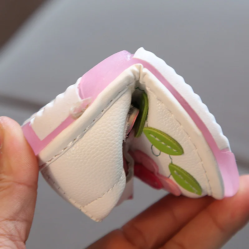 Туфли детские кожаные с цветами на мягкой подошве возраст 0 1 2 года|baby shoes|leather