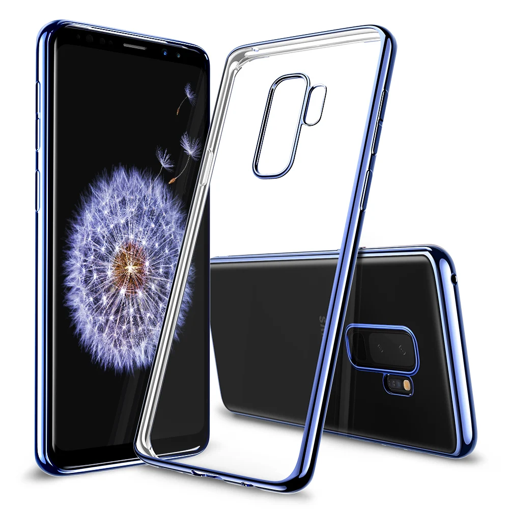 Чехол для samsung Galaxy S9, S9 Plus, ESR, прозрачный, мягкий, TPU, покрытие, рамка, яркий, глянцевый, металлический, цветной, бампер, задняя крышка, Fundas