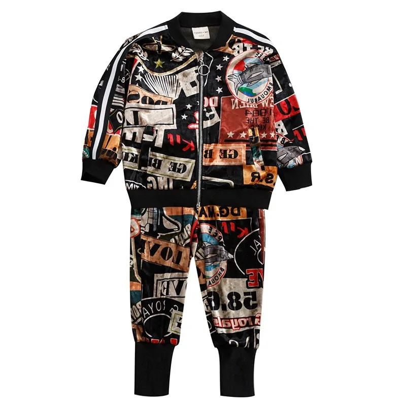 2019 г. Новая одежда Комплекты одежды для больших мальчиков спортивная куртка +