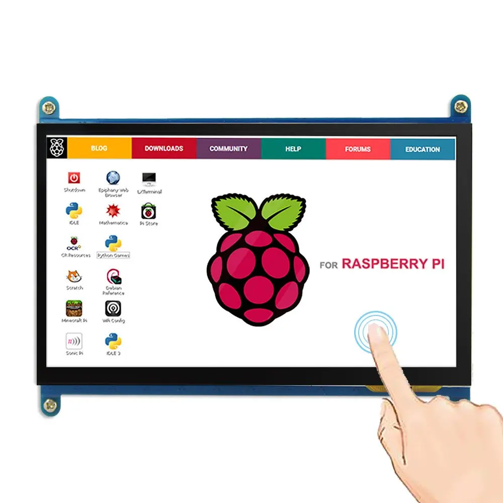 7 дюймов Raspberry Pi 3 Model B+ ЖК-дисплей Дисплей Сенсорный экран ЖК-дисплей 800*480 HDMI TFT монитор