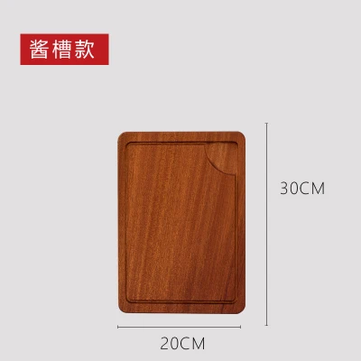 30x20cm Sapele домашняя тарелка для стейка, деревянный поднос, разделочная доска, макет, приготовленная мясная тарелка, западный ресторан, тарелка для пиццы - Цвет: 30x20cm
