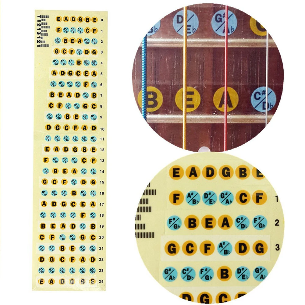 2 шт. гитары гриф наклейки 6 строка примечание этикетки Гитары Лада Деление шкалы - Фото №1