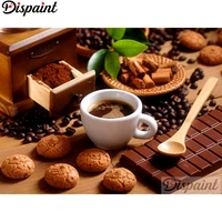dispaint full squareround drill 5d diy diamond painting coffee biscuit embroidery cross stitch 3d home decor a10672
