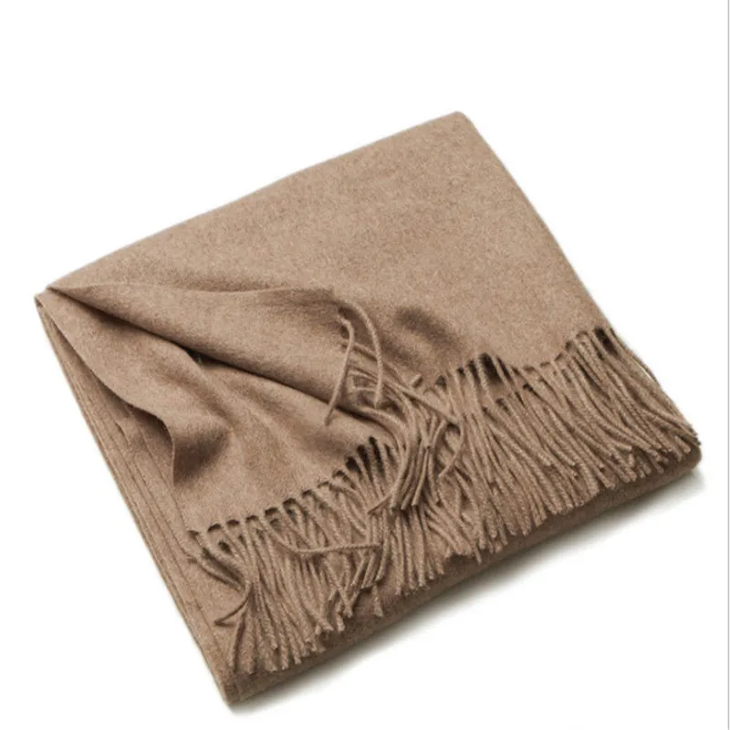 HZLLHZ 2018 new colors women men lambwool scarf 100% tassel thick warm wraps unisex shawls |