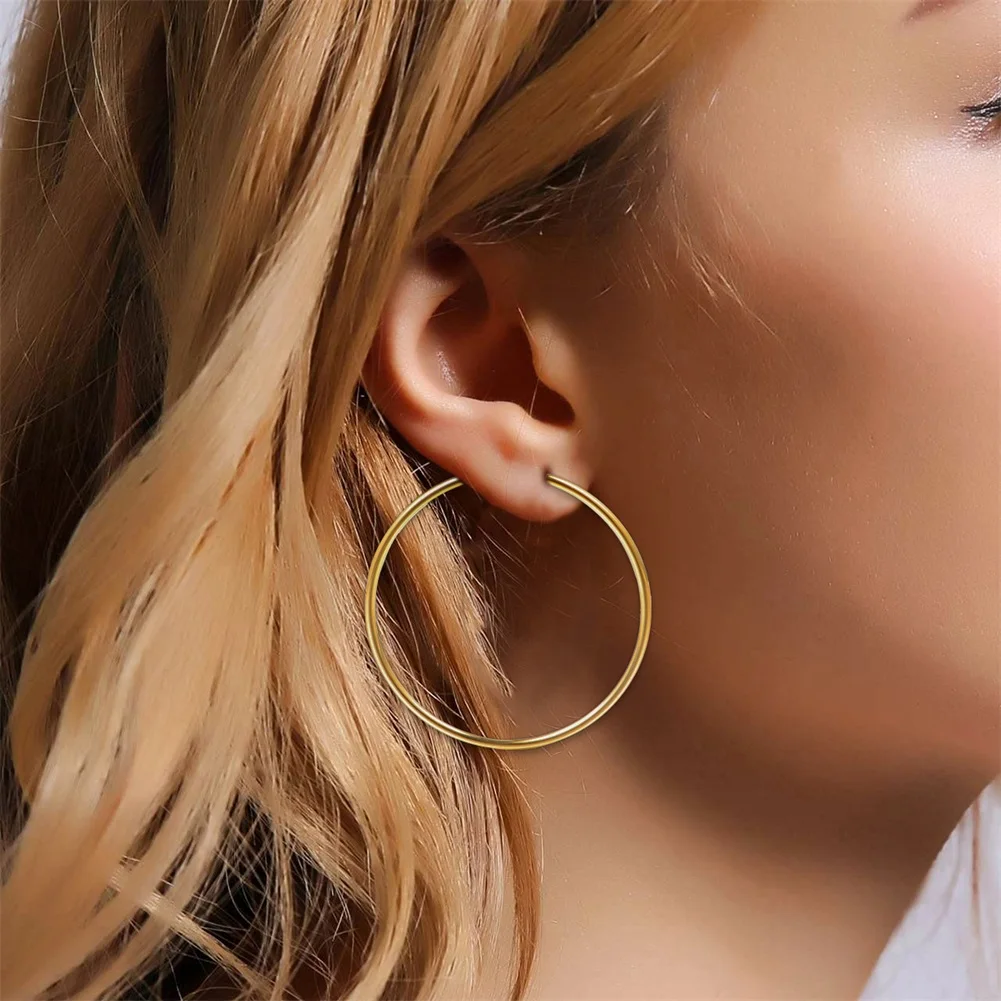 Модные новые 6 Пары/компл. серьги золотые серебряные маленькие большие круглые