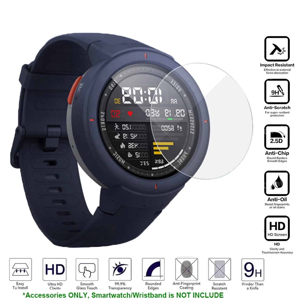Фото Защита для Xiaomi Huami Amazfit Verge 3 HD Прозрачная Матовая защитная пленка на весь экран Защита для Xiaomi Huami Amazfit Verge 3 HD Прозрачная Матовая защитная пленка на весь экран