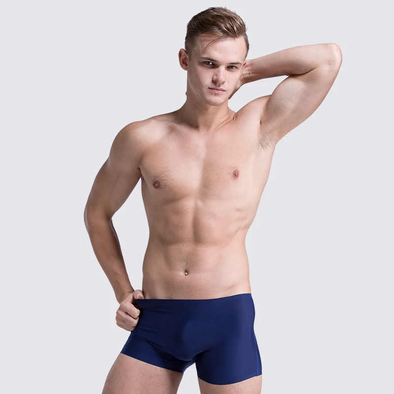 2018 известное мужское ультра тонкое бесшовное нижнее белье боксеры одноцветные