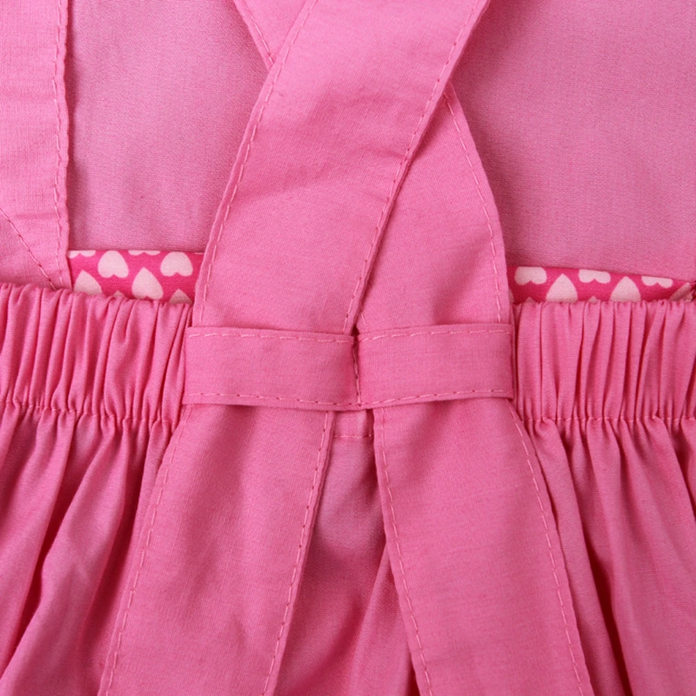 Детские комбинезоны для девочек 100% хлопок Повседневная рубашка с милым сердцем