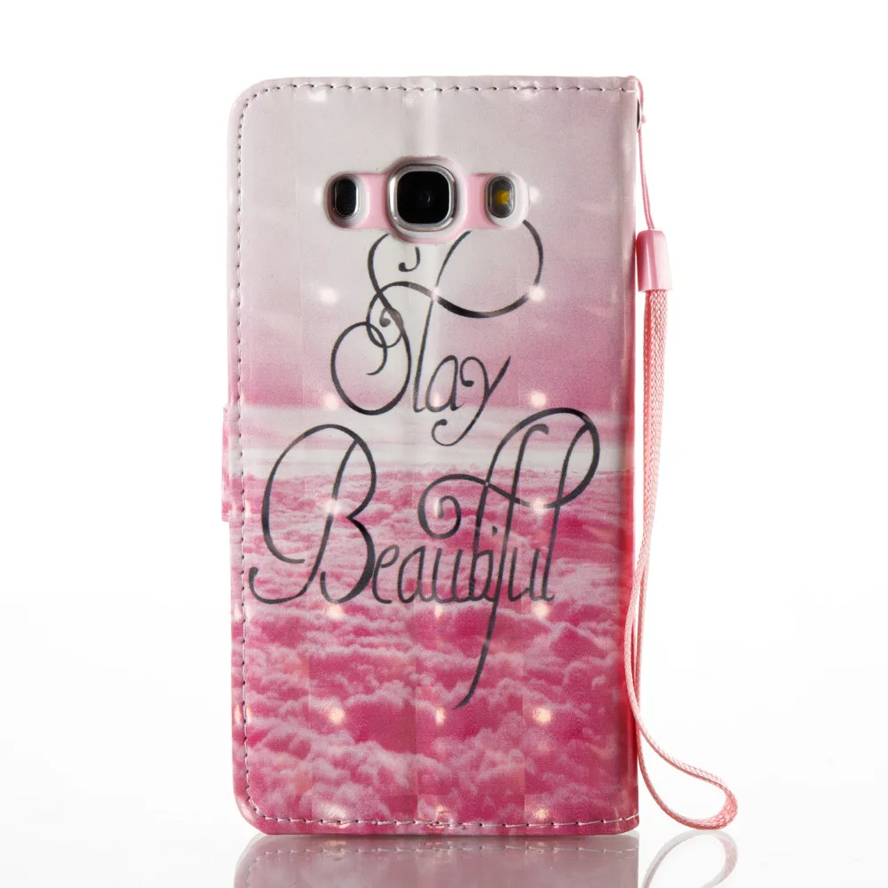 Оставаться красивой 3D красочные картины бумажник флип стенд сумка для Samsung Galaxy J5