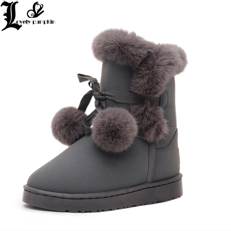 

omen boots 2022 new arrival warm fur ankle winter boots women suede warm snow boots female fashion shoes woman L128