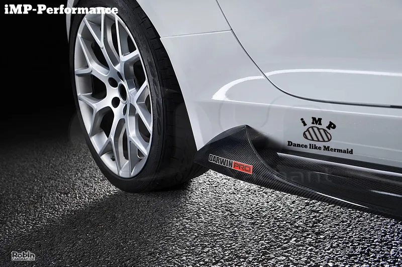 Частично углеродное волокно тела комплект подходит для Jaguar F-type iMP производительность переднего бампера средняя кромки крыла Спойлер, диффузор