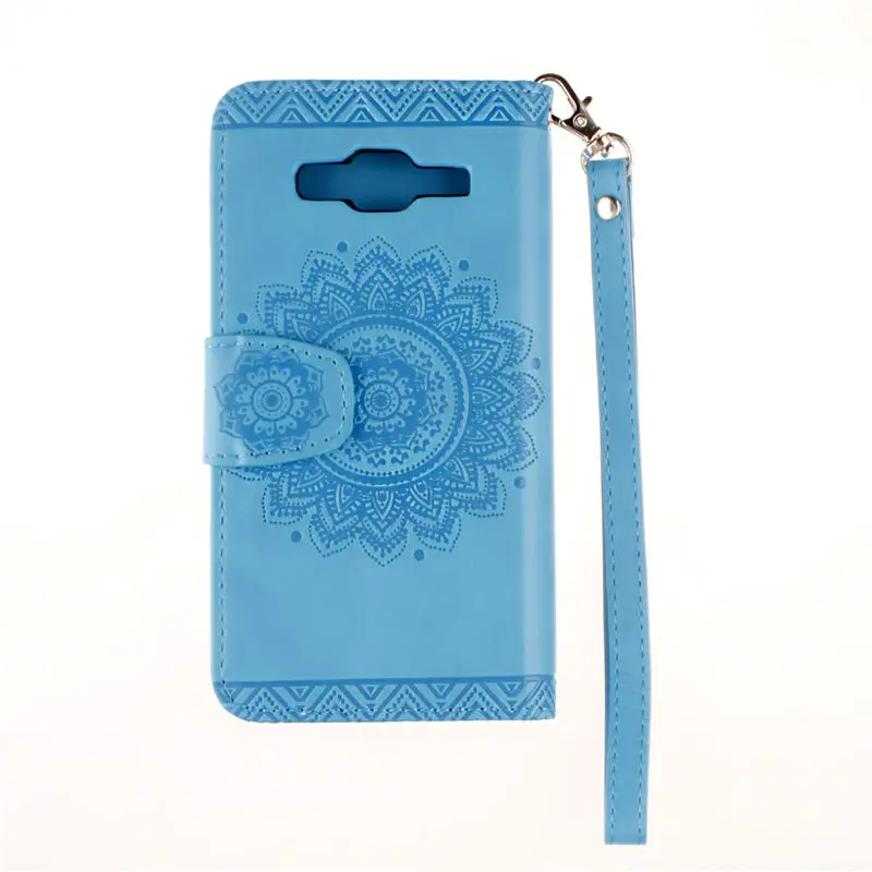 Phone Case For Samsung Galaxy J5 2015 J500 J500H J500F Mandala Flower Embossed luxury PU Leather Wallet With Card Slot KickStand | Мобильные
