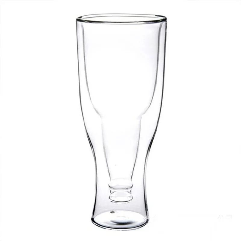 12 унций 350 мл креативная Двойная Стенка пивная стеклянная бутылка для воды Hopside