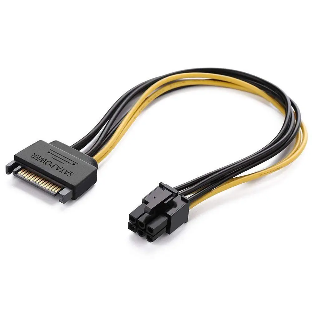SATA кабель адаптера питания 5 шт. 15 контактный к 6 PCI экспресс карта силовой 0.66Ft/0 20 M|
