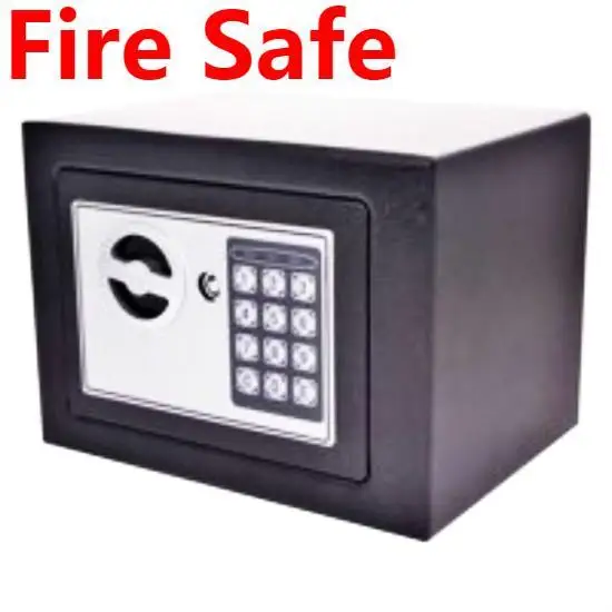 Черный Безопасный электронный цифровой замок безопасности настенный шкаф сейф