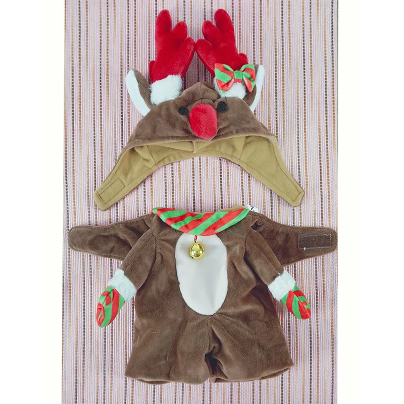 Очаровательны Собака Костюмы для кошек x'mas Санта Клаус/Лось Косплэй костюм