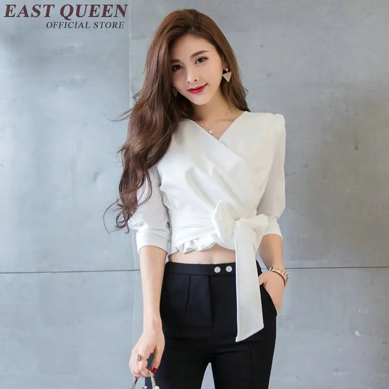 

Tops crops for summer white sleeve crop tops women 2018 female croptop back zipper crop top KK383