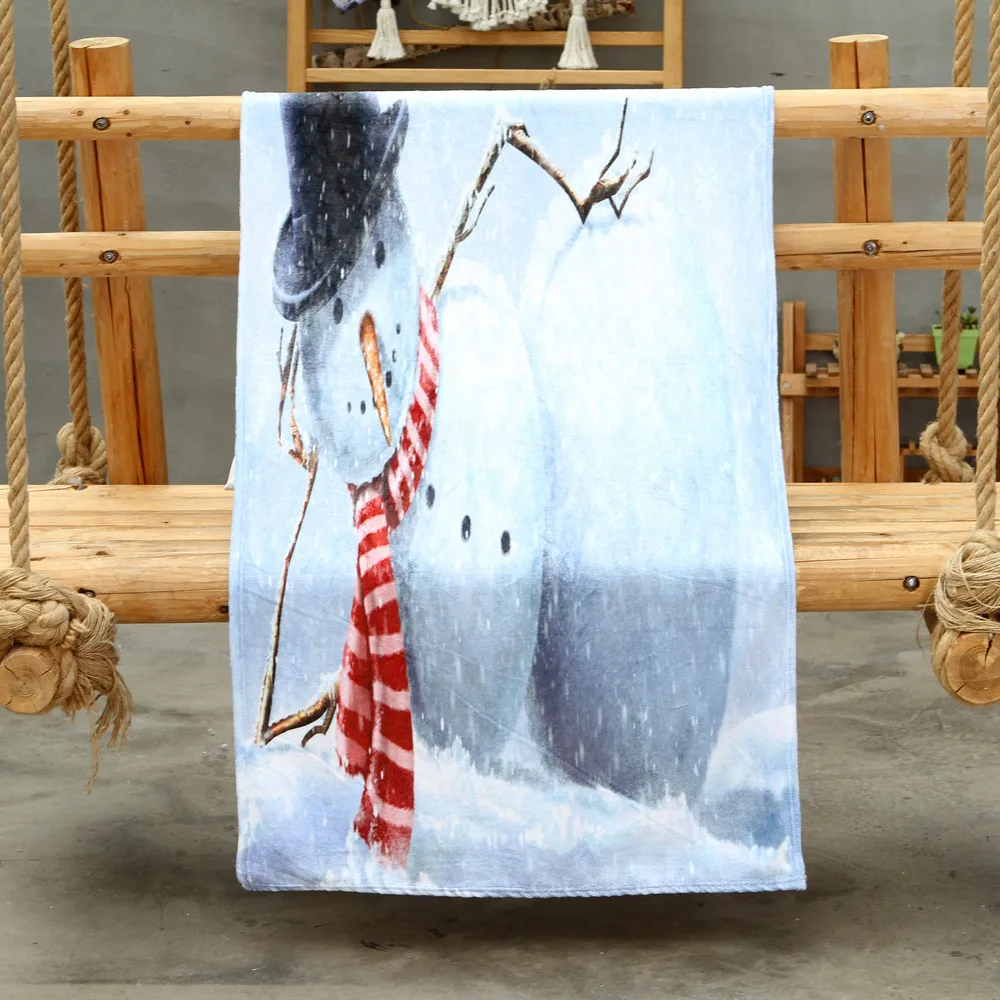 Christmas Blanket Flannel Fabric Sofa Bed 70X100CM Home Garden Decorative Supplies Tool | Дом и сад