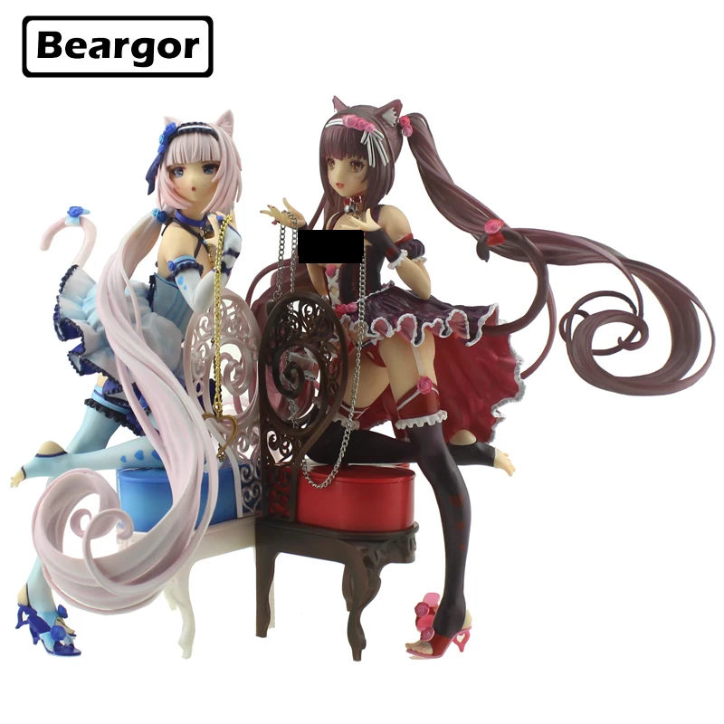 9 &quotNekopara аниме Chocolat &amp Vanilla 1/7 шкала в коробке 23 5 см милая фигурка девушка из