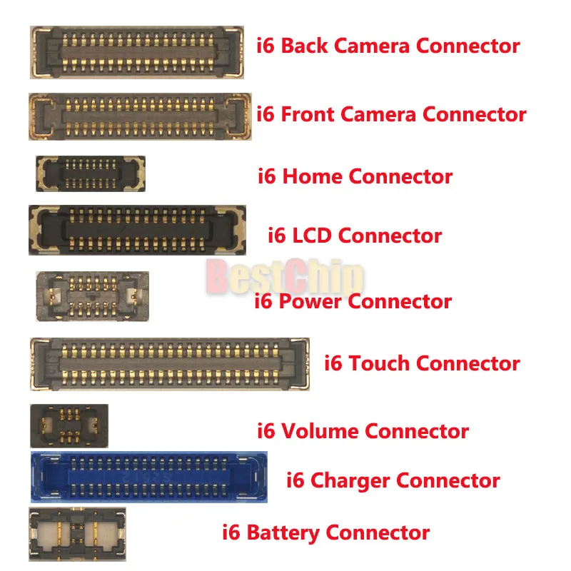 5 компл./лот 45 шт. полный комплект FPC Разъемы для iPhone 6 4 7 &quotЖК сенсорный блок