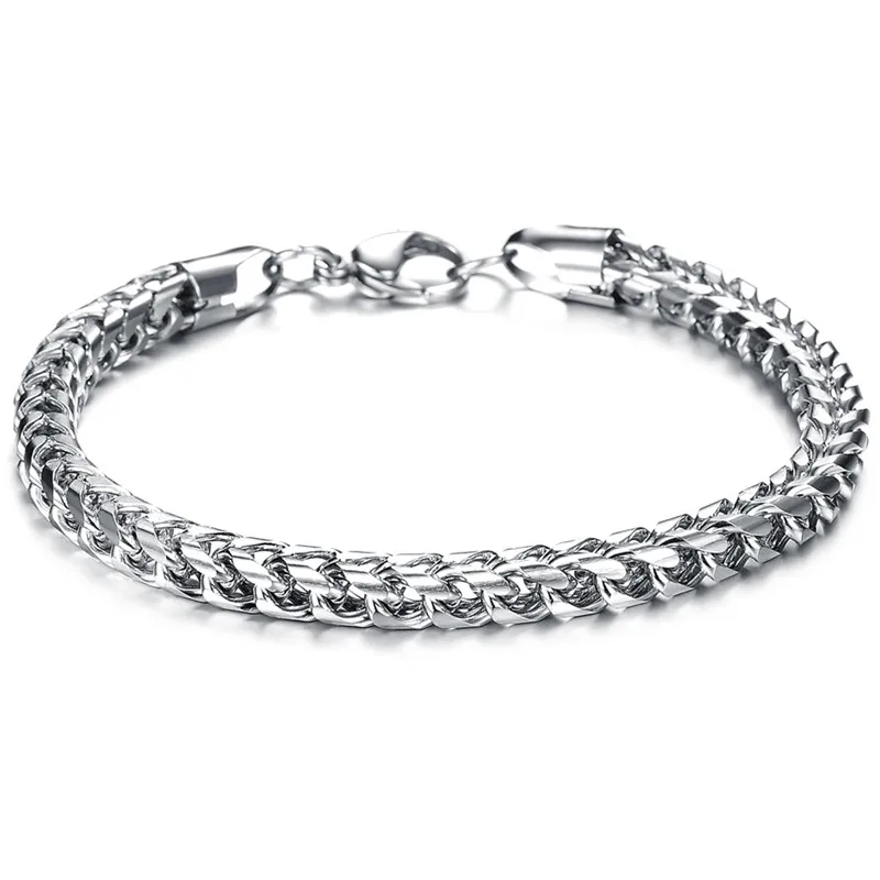 Модные классический мужской браслет titanium стали попкорн bracelet.672 | Украшения и