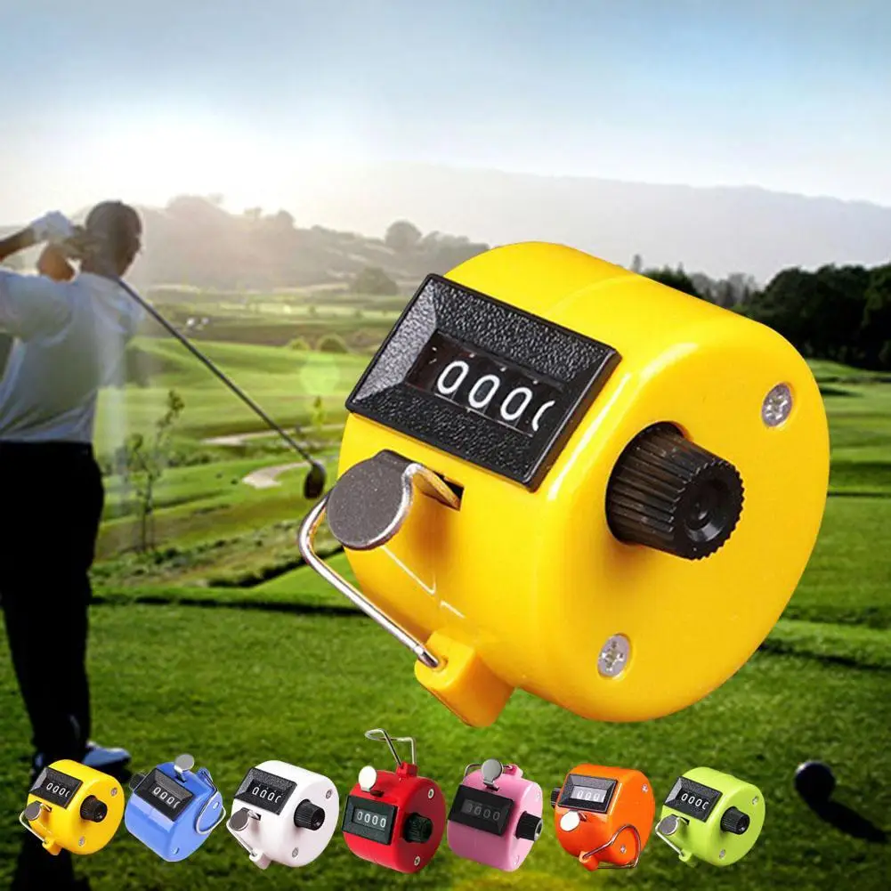 Ручной счетчик металла 4 цифры ручные счетчики нажатие ручной людей Счетный цвет