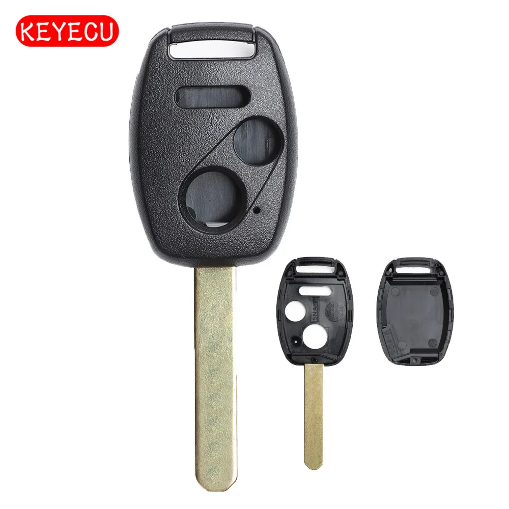 

Keyecu 10PCS/Lot Remote Car Key Shell Case Fob 2+1 Button for Honda Civic Odyssey CR-V Pilot Ridgeline 2005-2014