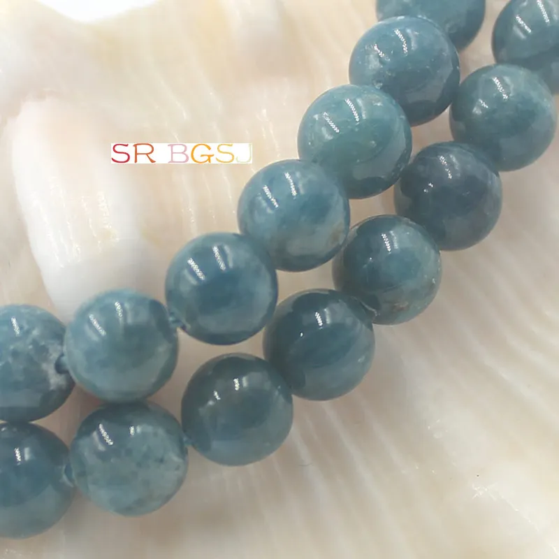 

Free Shipping 4.6.8.10.12mm Round Blue Apatite Natural Stones Spacer Beads For DIY Jewelry Making Strand 15"