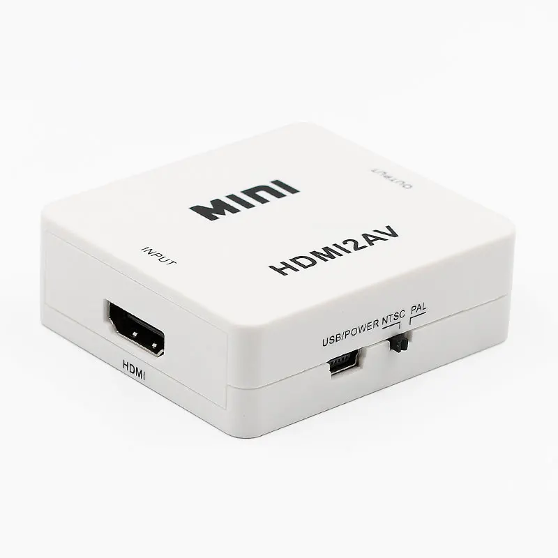 HD 1080P HDMI в AV/RCA CVBS адаптер мини HDMI2AV видео конвертер коробка для HD ТВ PS3 компьютер PC VCR NTSC