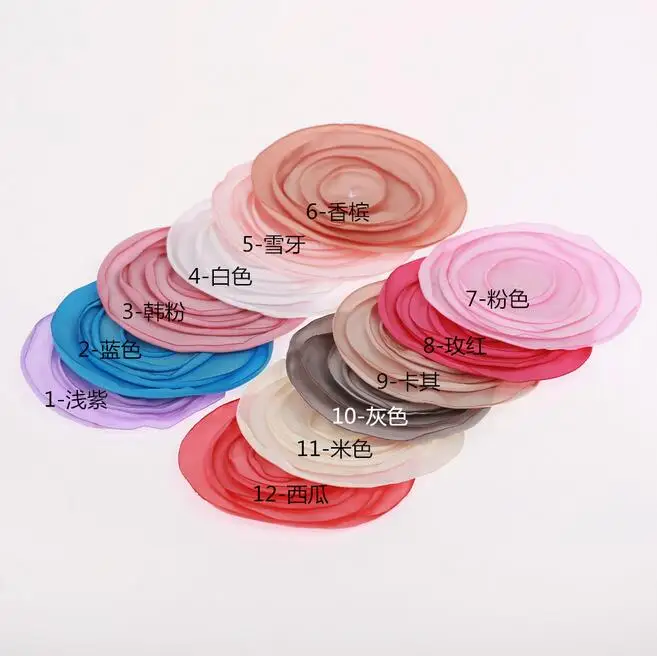 

1000pcs 5 Layers Satin Burned Flower DIY Material