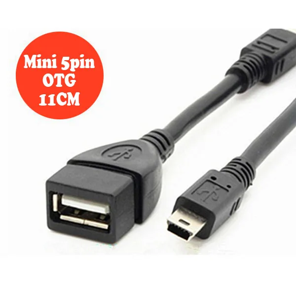 

short mini 5pin T type USB to mini USB Host OTG Cable adapte for DAC Portable Digital Amplifier tablet pc mobile mp4 mp5 500 pcs