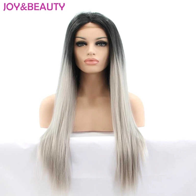 JOY &amp BEAUTY термостойкие волосы длинные прямые кружевные передние парики