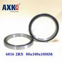 2021 special offer rodamientos thrust bearing 6816 2rs abec 1 2pcs 80x100x10mm metric thin section bearings 61816 rs 6816rs