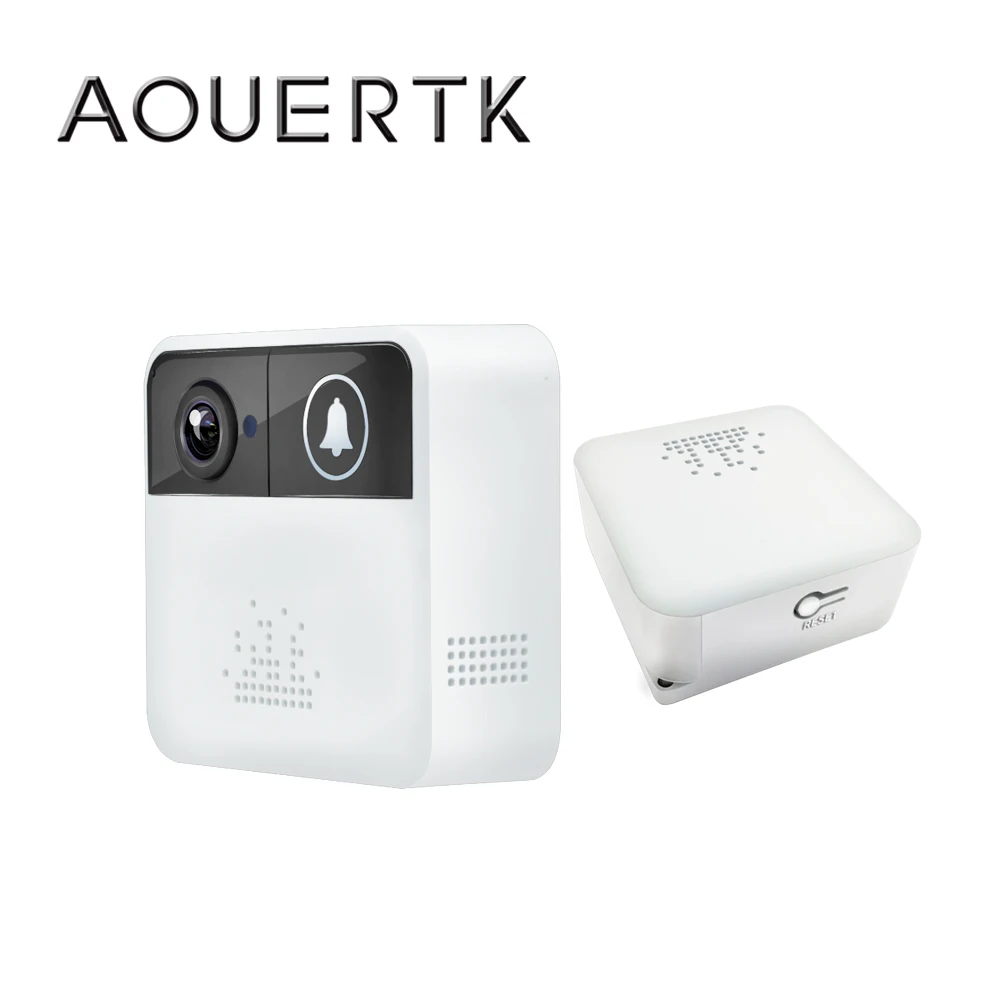 Умный дверной звонок с Wi Fi камерой AOUERTK беспроводной домофон для звонков видео