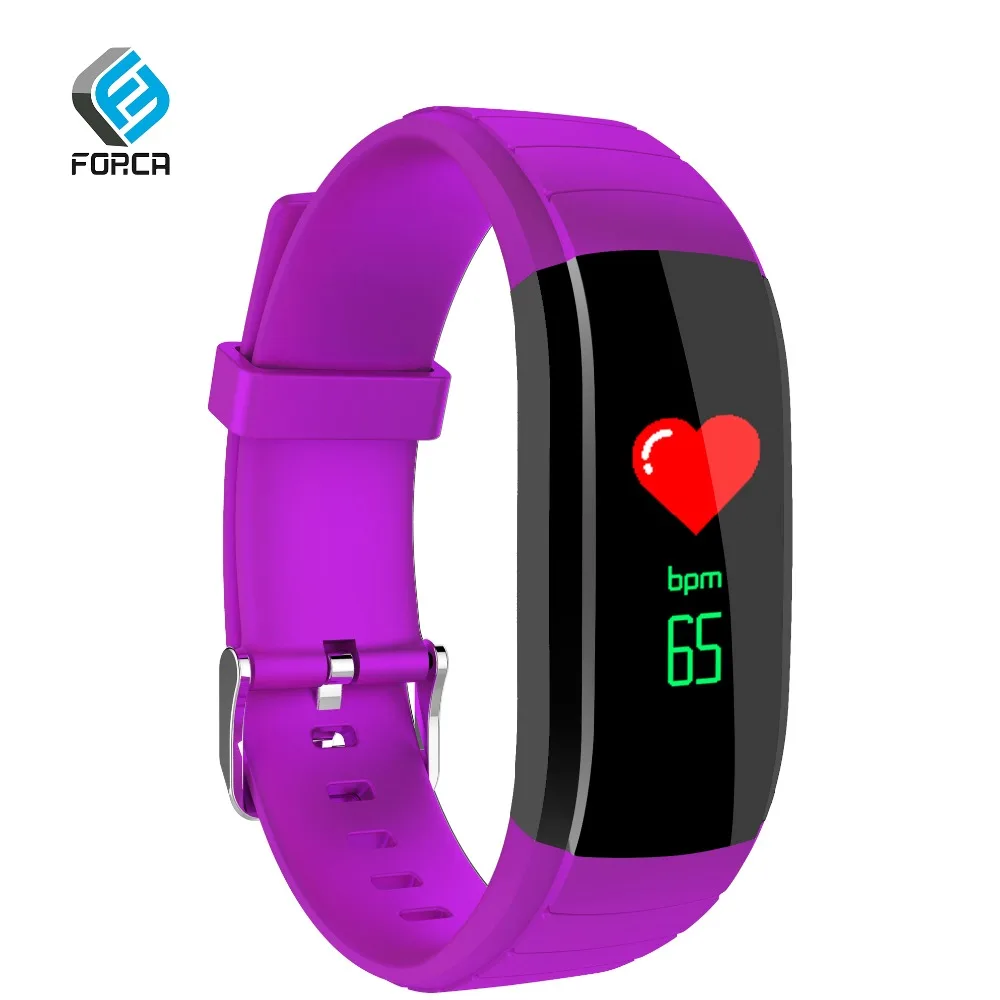 FORCA UPX фиолетовый Smartband Цвет Экран смарт Браслет Шагомер фитнес трекер кислород в