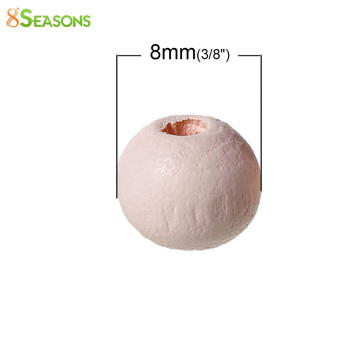 8 сезонов деревянные разделители Hinoki круглые светло-розовые диаметр 0 мм (3/8 дюйма)