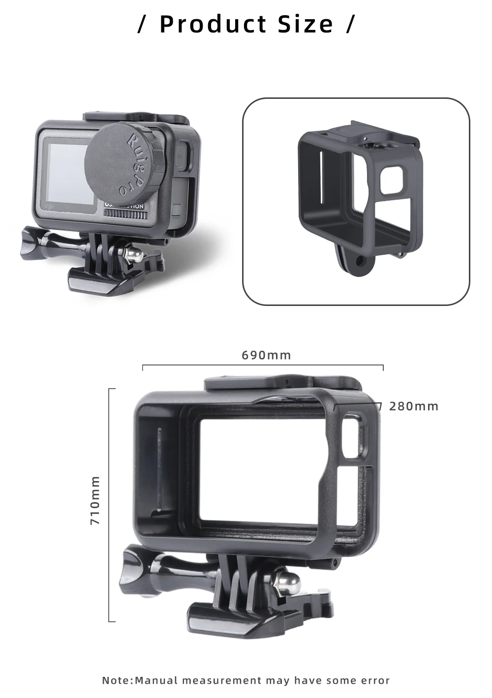 ABS защитная рамка OSMO Action Shell Корпус рамка чехол для DJI Osmo Action камера держатель адаптер Аксессуары